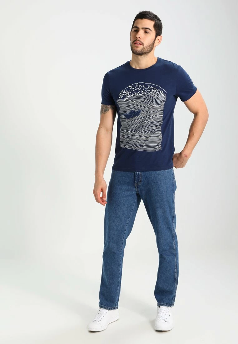 Pier One Hombre Camiseta Estampada - Dark Blue/white 4 Pier One Hombre Camiseta Estampada - Dark Blue/white - Imagen 2
