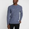 Pier One Hombre MULTICOLOUR HALF CARDIGAN JUMPER - Jersey De Punto - Mottled Blue