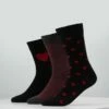 Pier One Hombre VALENTINES 3 PACK - Calcetines - Black/dark Red -Ofertas Pier One Tienda 1af581b22885453497071a22038d5ce5