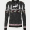 Pier One Hombre WINTERY CHRISTMAS JUMPER - Jersey De Punto - Black -Ofertas Pier One Tienda 1f29e5003384420ba463a74188a776d4