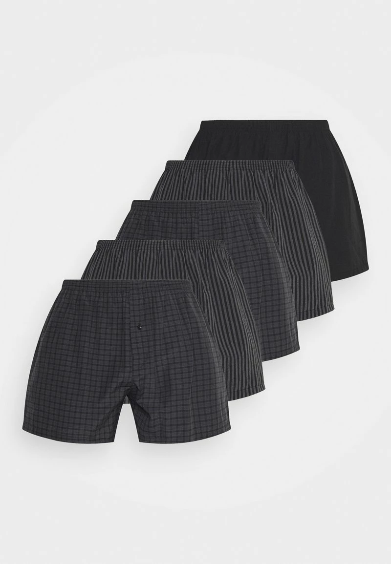 Pier One Hombre 5 PACK - Boxer - Black/dark Grey 3 Pier One Hombre 5 PACK - Boxer - Black/dark Grey