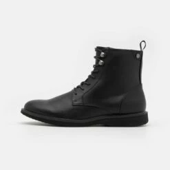 Pier One Botines Con Cordones - Black, Hombre