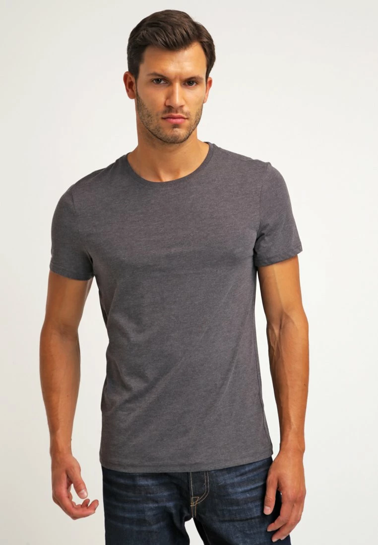 Pier One Hombre 2 PACK - Camiseta Básica - Dark Grey Melange 5 Pier One Hombre 2 PACK - Camiseta Básica - Dark Grey Melange - Imagen 3