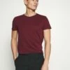 Pier One Hombre Camiseta Básica - Bordeaux