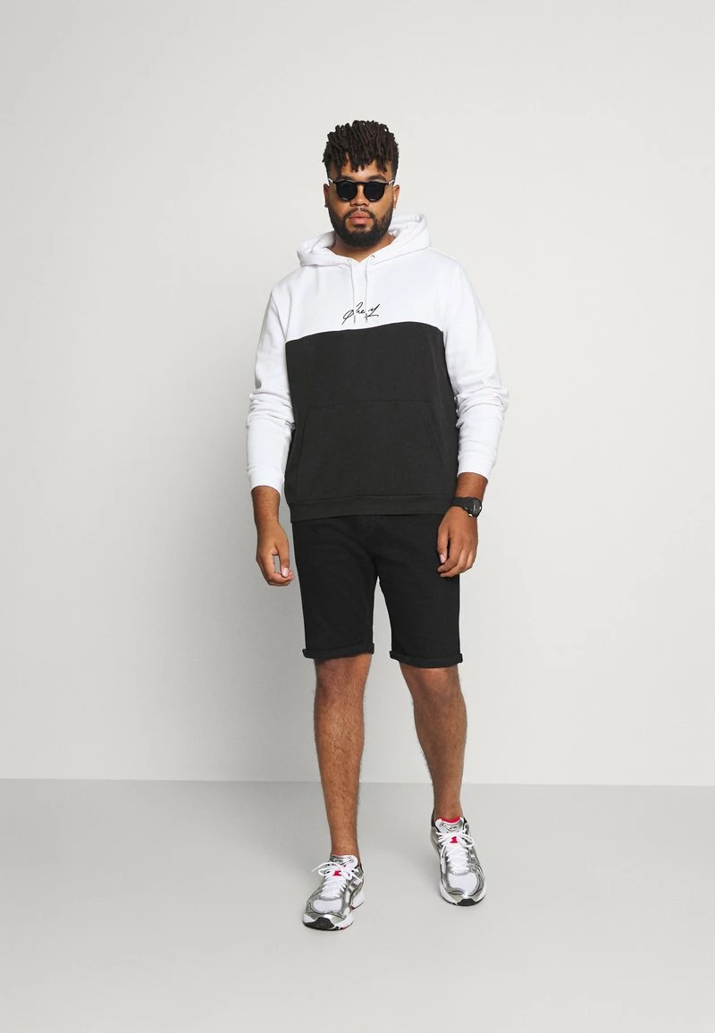 Pier One Hombre Jersey Con Capucha - Black- White 4 Pier One Hombre Jersey Con Capucha - Black- White - Imagen 2