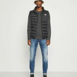 Pier One 2 PACK - Camiseta De Manga Larga - Dark Grey/black, Hombre