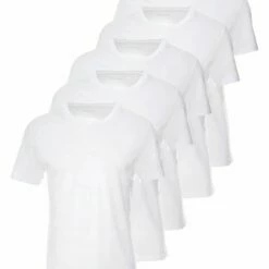 Pier One 5 PACK - Camiseta Básica - White, Hombre
