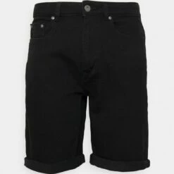 Pier One Hombre Shorts Vaqueros - Black Denim