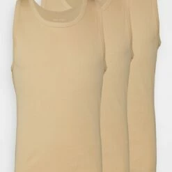 Pier One Hombre 3 PACK - Camiseta Interior - Beige