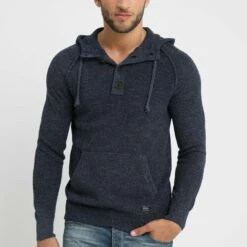 Pier One Jersey De Punto - Mottled Blue, Hombre