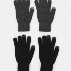 Pier One Hombre 2 PACK - Guantes - Black/grey