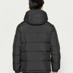 Pier One Hombre BASIC PUFFER JACKET WITH CONTRAST HOOD - Chaqueta De Invierno - Black/olive -Ofertas Pier One Tienda 92072901e83b4e7fbf1015b4e347e4b8