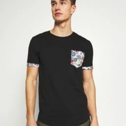 Pier One Hombre Camiseta Estampada - Black