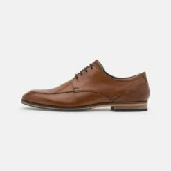 Pier One LEATHER - Zapatos De Vestir - Cognac, Hombre