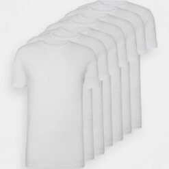 Pier One 7 PACK - Camiseta Básica - White, Hombre
