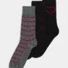 Pier One Hombre VALENTINES SOCK 3 PACK - Calcetines - Black/red/mottled Grey -Ofertas Pier One Tienda a9b6d7937a314a60bd8f6bbefda4ced3
