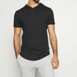 Pier One Camiseta Estampada - Black, Hombre