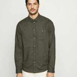Pier One Hombre Camisa - Mottled Dark Green
