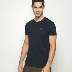 Pier One Camiseta Básica - Dark Blue, Hombre