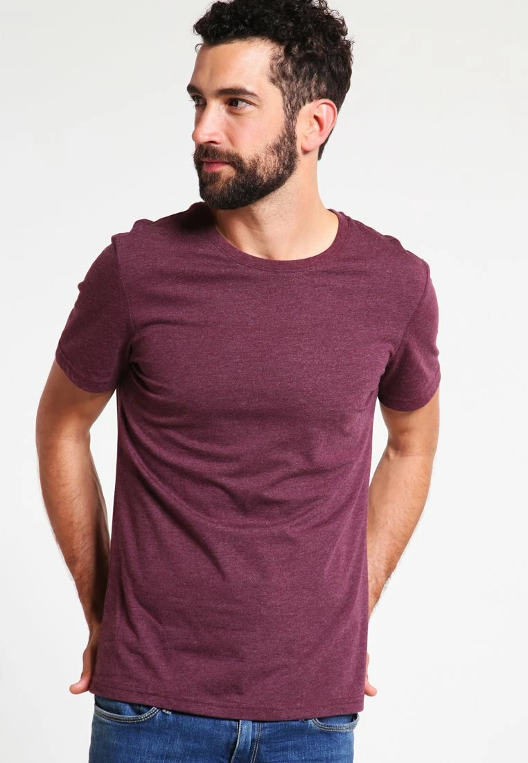 Pier One Hombre Camiseta Básica - Bordeaux Melange 3 Pier One Hombre Camiseta Básica - Bordeaux Melange